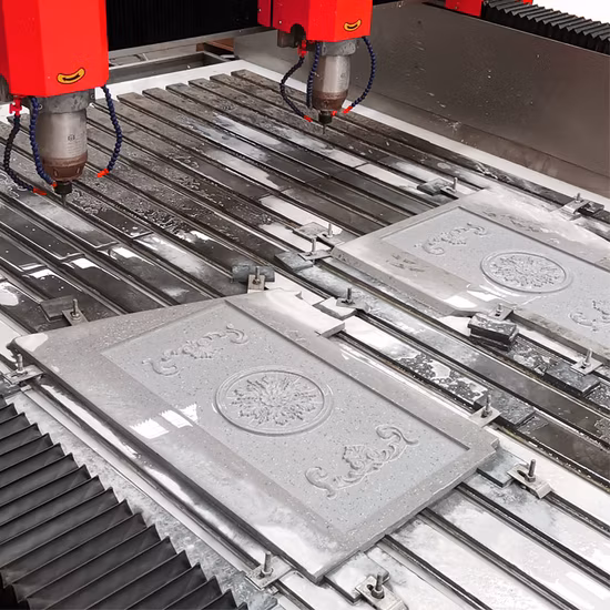 Hualong changeur d'outil automatique de haute qualité routeur CNC machines à pierre gravure de marbre Machine à graver la pierre pour la coupe de céramique de verre de granit